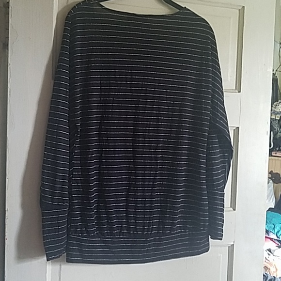 Black and Glitter Striped Top - Picture 2 of 4